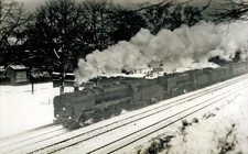 Foto Carl Bellingrodt,  Deutsche Eisenbahn, Dampflok im Winter - 10905829