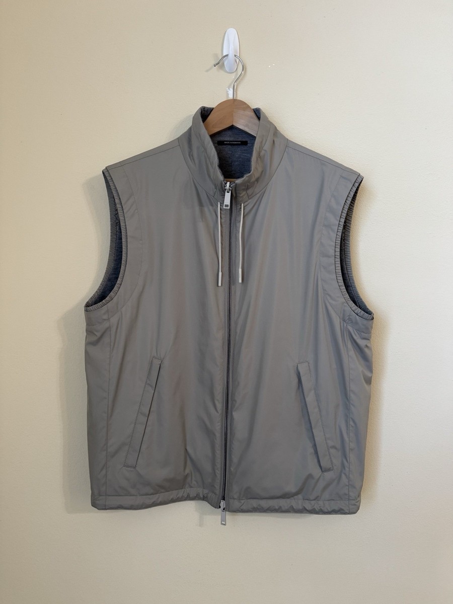 Zegna Zephyr Brezza Reversible Technical Vest Grey 52 | eBay
