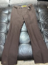 Vintage 90s Levis SilverTab Flare Pants Womens 30x30 Brown USA Y2K Polyester