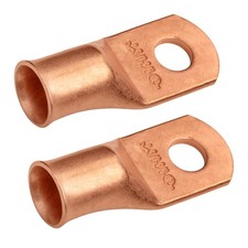 SELTERM 2pcs 3/0 AWG 3/8" Stud Copper Wire Lugs, Battery Lugs, Ring Terminals...