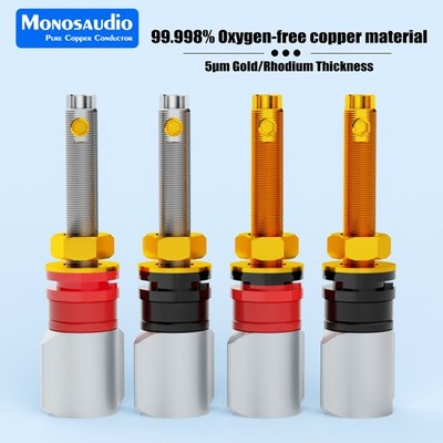 4x Oxygen Free Copper Plated Gold/Rhodium Plated Binding Post HIFI Audio Speaker