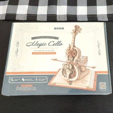 ROKR Magic Cello Mechanical Music Box 3D Wooden Puzzle Model Kit AMK63 Sealed