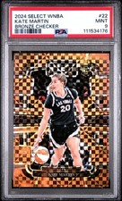 2024 Panini Select Wnba #22 Kate Martin Bronze Checker /49 PSA 9