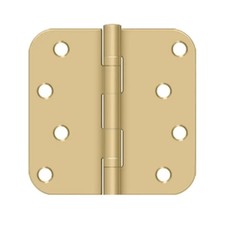 Deltana S44R5BB4 4 x 4 x 0.625 in. Radius Hinge  Brushed Brass