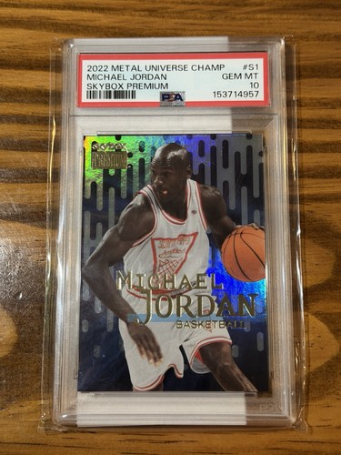 SkyBox 2022 Metal Universe Champions SkyBox Premium Michael Jordan S-1 PSA 10