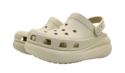 Crocs Z5604 Unisex Bone Classic Crush Platform Clog Shoes Size M8 W10
