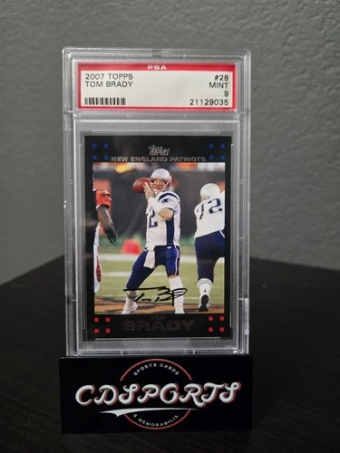 2007 Topps - Tom Brady #28 PSA 9 Patriots Patriots 💣💯💣