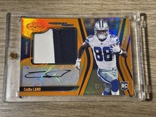 2020 Panini Certified Freshman Fabric Signatures CeeDee Lamb Mirror Orange /225
