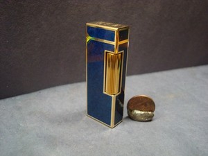 Vtg Dunhill 170 Lighter Enml. Gold Plate - Parts Repair - Body Excellent