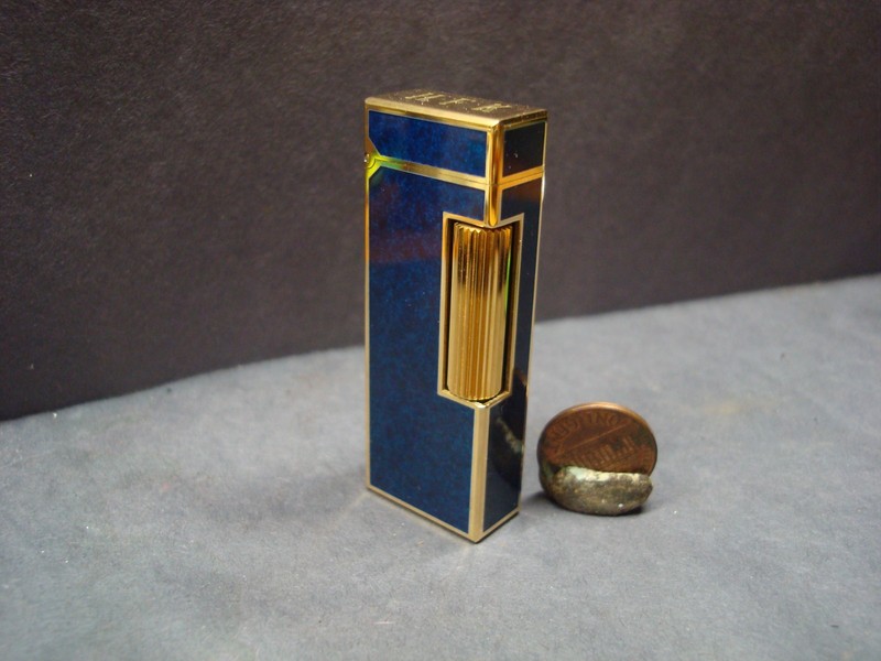 Vtg Dunhill 170 Lighter Enml. Gold Plate - Parts Repair - Body Excellent