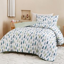 Christmas Tree Toddler Comforter Bedding Set Sheets Winter Forest 4 PCS