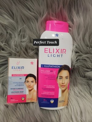 ELIXIR LIGHT GLUTATHIONE CLARIFYING BODY LOTION 500ml & SOAP  SPF45