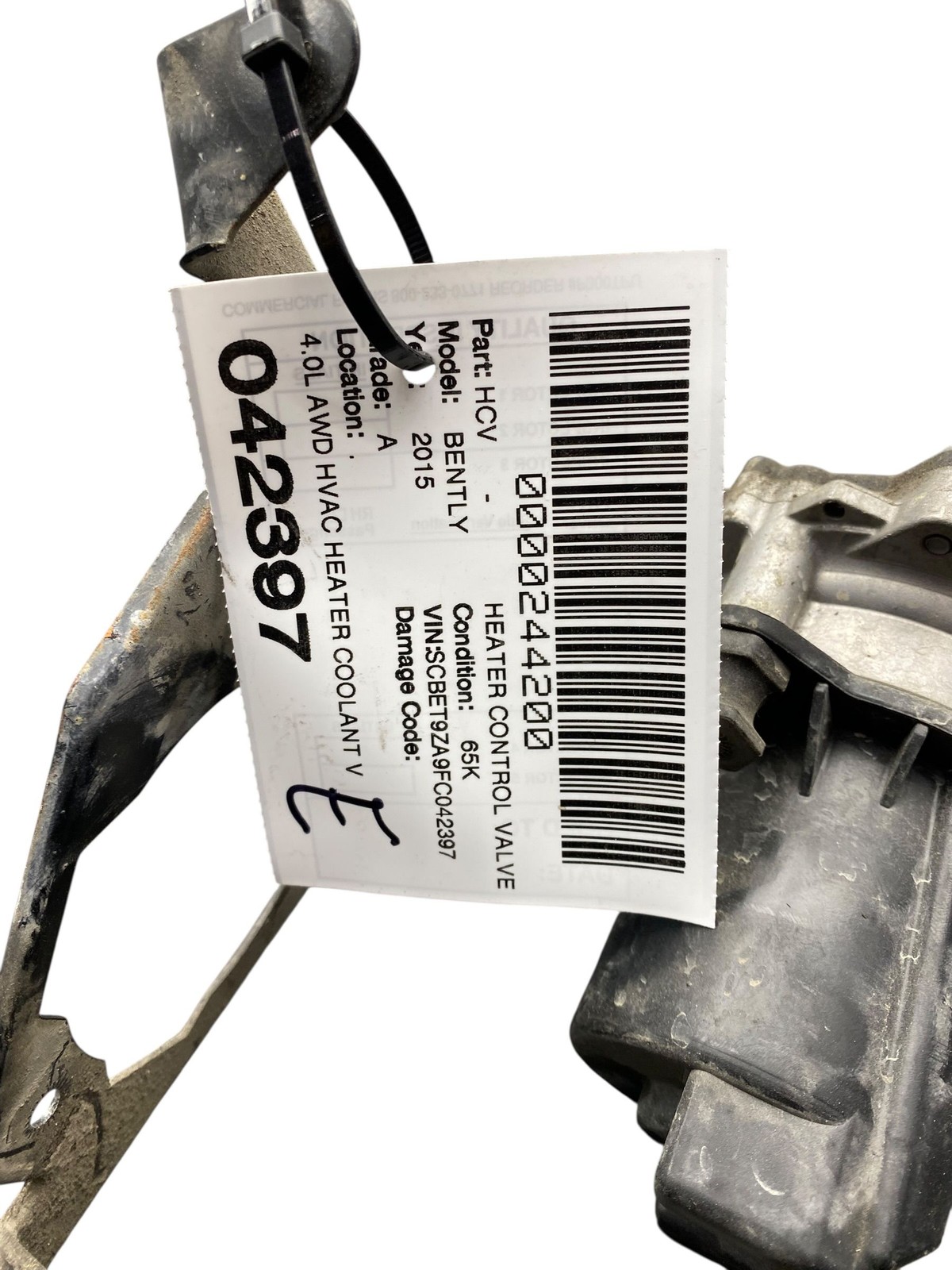 2013-2019 BENTLEY FLYING SPUR 4W 223B 4.0L AWD HEATER COOLANT VALVE UNIT *65K*