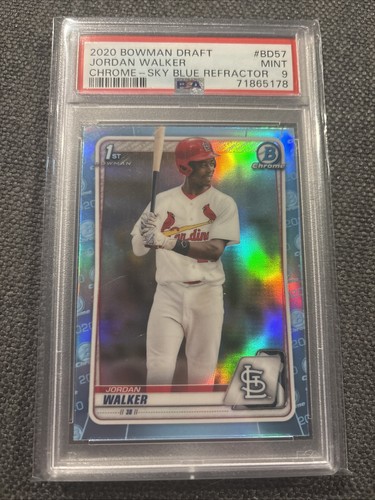 Jordan Walker [Blue] #BD-57 2020 Bowman Draft card