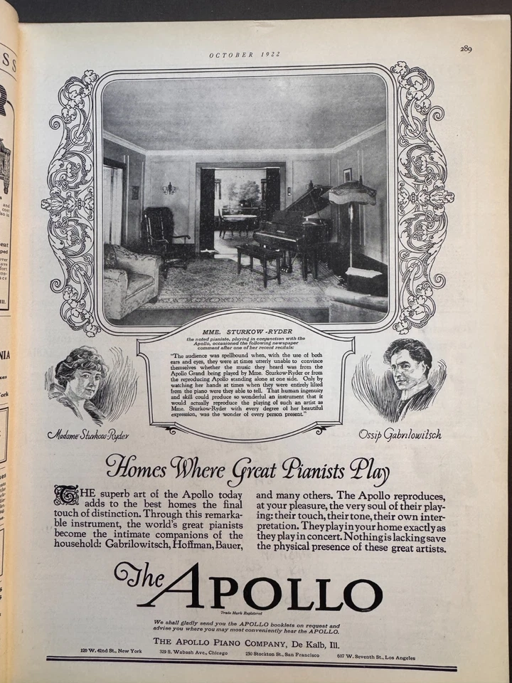 HOUSE BEAUTIFUL MAGAZINE Oct 1922 - Decor, Vintage Ads, Gardening, Art Deco - Image 3 of 4