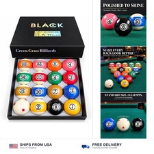 Billiard balls 2-1/4 inch 16 piece pool ball set resin colorful regulation