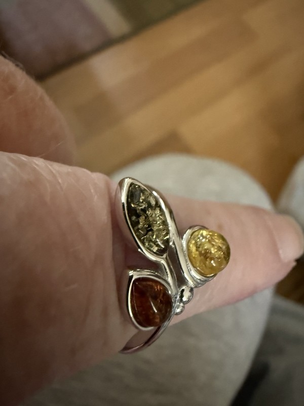 Baltic Yellow Green And Amber Ring