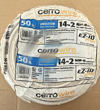 50 ft. 14/2 White Solid Cerrowire Nonmetallic sheathed NM-B Wire sealed NEW