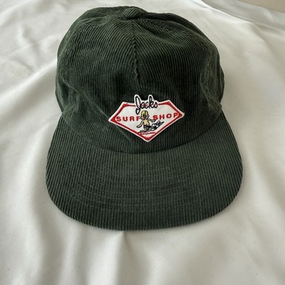 Jacks Surf Shop CA Adjustable Baseball Hat Cap Embroidered Logo Cordorouy Green