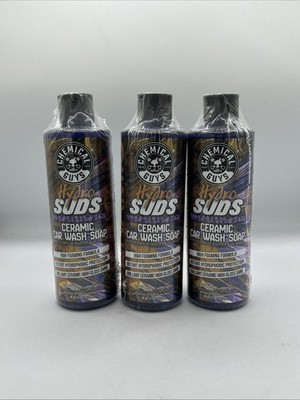 3X Chemical Guys Hydrosuds Ceramic Car Wash Soap Si02 High Foam 16 oz LOT B08