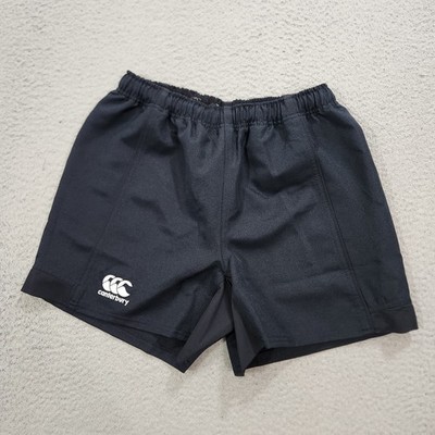 Canterbury Rugby Shorts Mens Medium Black Training Athletic Elastic Waist CCC