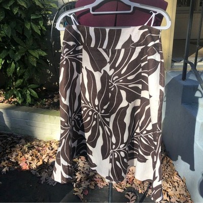 PROMIS Linen Cream and Brown Skirt