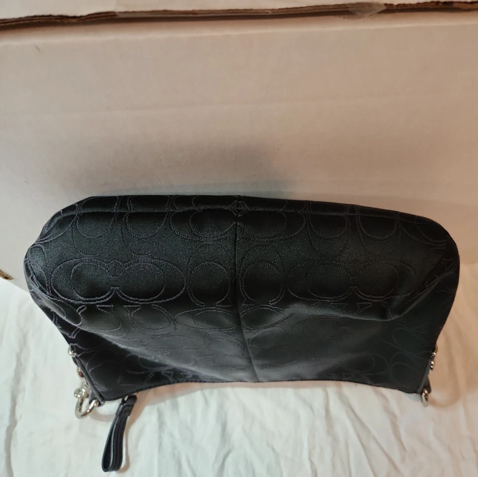 Coach Mia Signature Black Top-Handle Pouch Purse 44326 CLEAN - Image 4 of 4