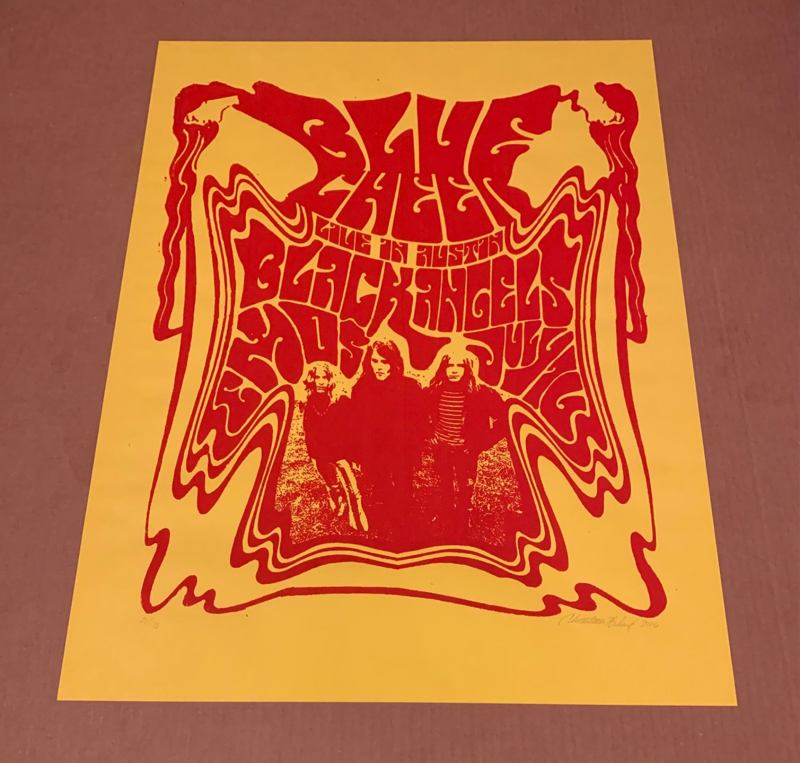 2006 The Black Angels Blue Cheer Concert Poster 7/16/06 Austin - Christian Bland