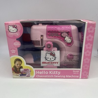 HELLO KITTY Kids Chainstitch SEWING MACHINE Sanrio 2008 IN BOX