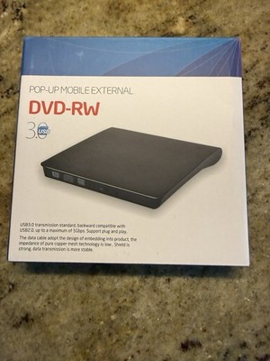 Slim External CD DVD RW Drive USB 3.0 Writer Burner Player Black For Laptop PC