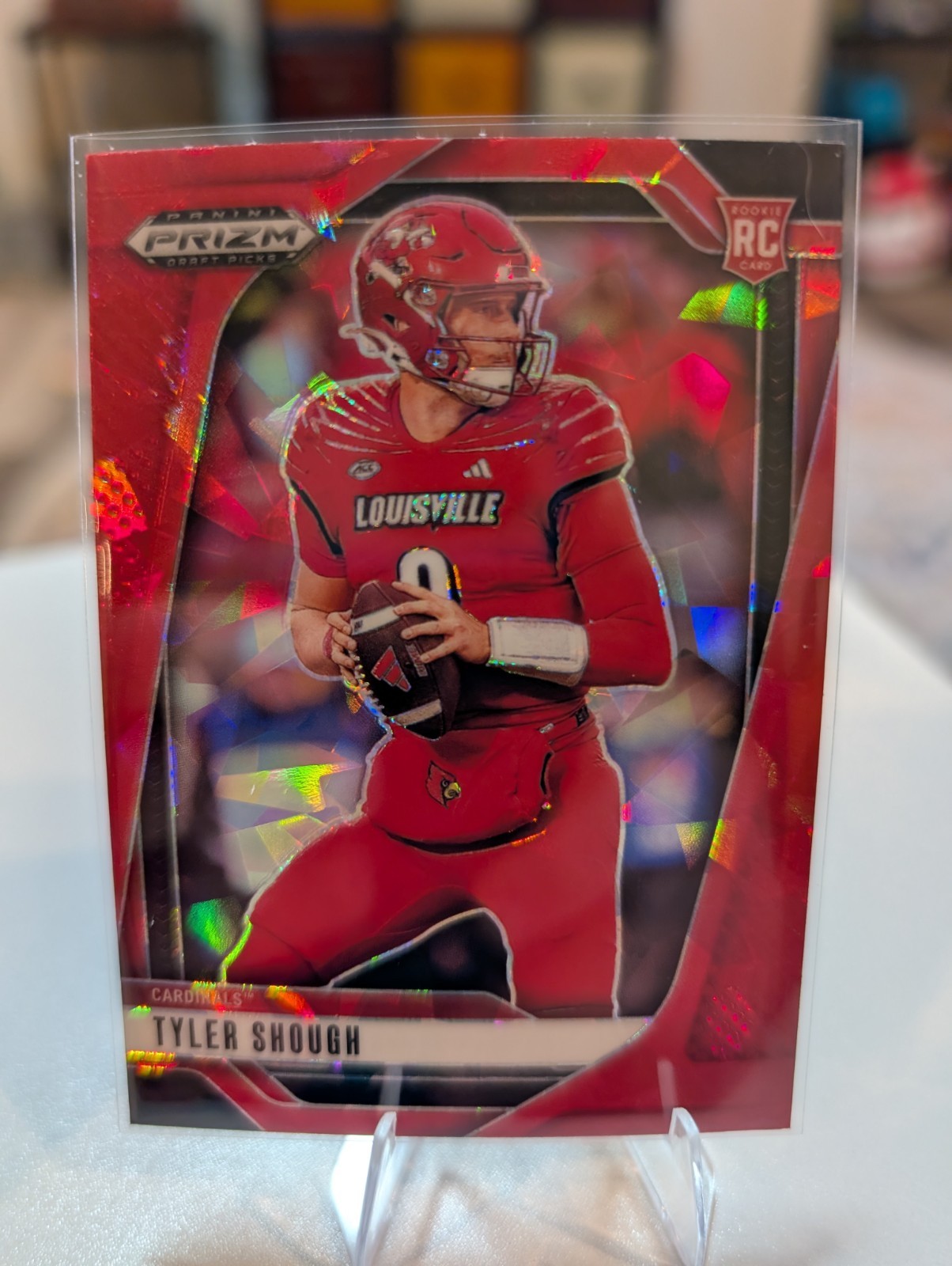 2025 Panini Prizm Draft Picks - Tyler Shough #49 Red Ice Prizm (RC)