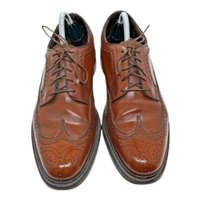 Florsheim Royal Imperial Kenmoor Longwing Mens 10C Brown V-Cleat Pebble Grain