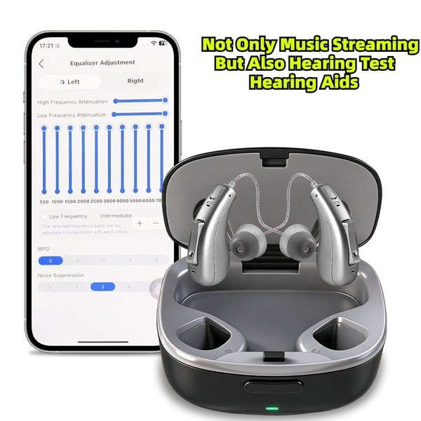 Audífonos Recargables para Ancianos con Reducción de Ruido Bluetooth Transmisión de Aplicación 2