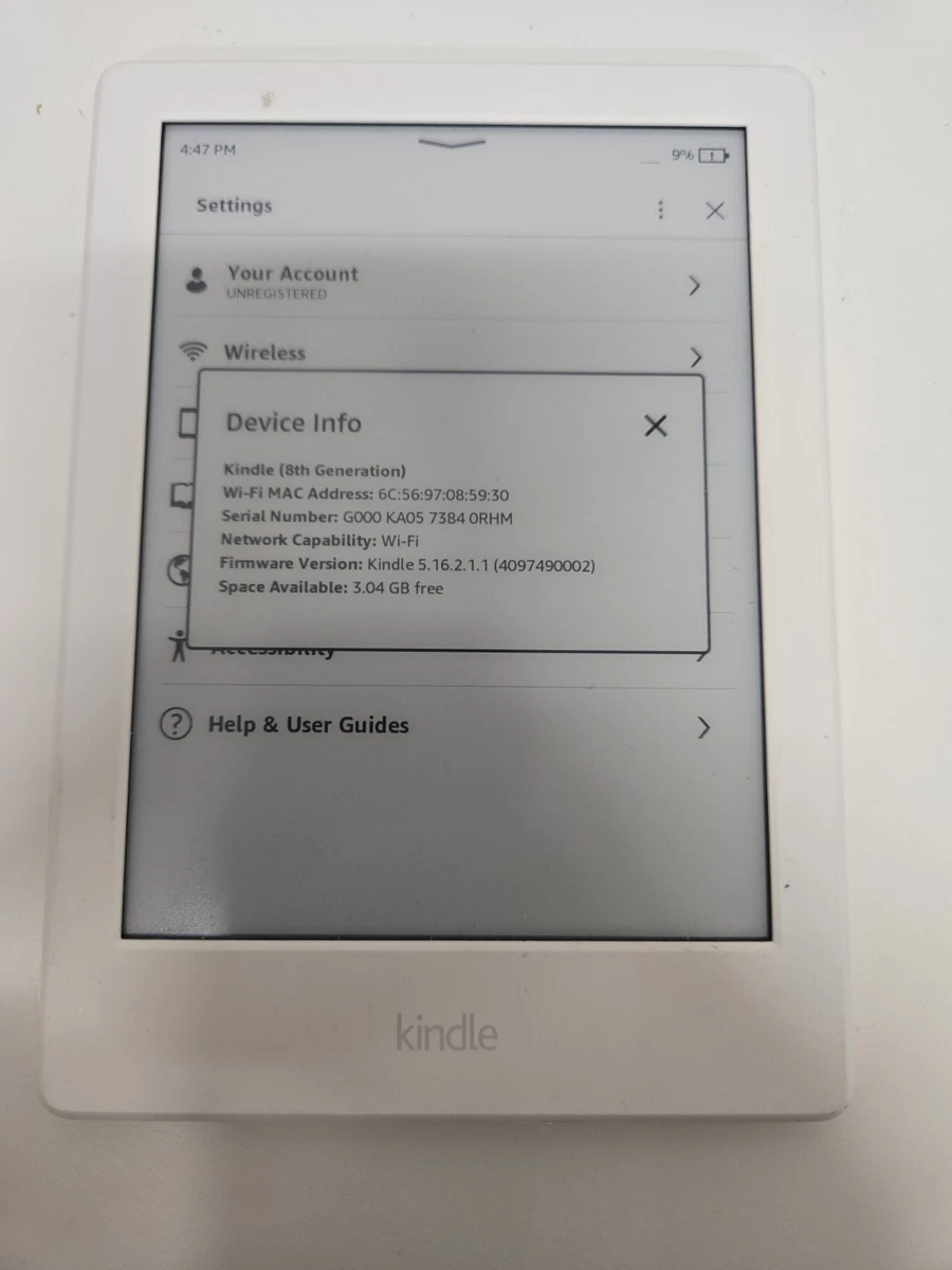 Amazon Kindle (8th Generation) Wi-Fi eBook Readers for sale | eBay