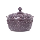 Mosser Glass Vintage Style Gigi Hobnail Butter Tub in Eggplant