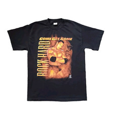 Vtg The Rock Shirt Mens L Black Smell What The Rock Is Cooking WWF Wrestling 90s