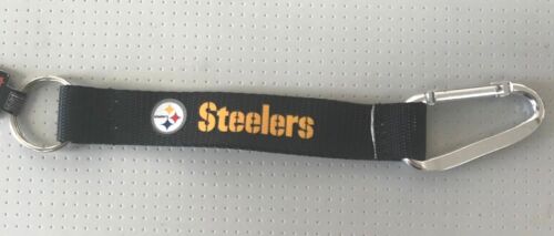 Pittsburgh Steelers Carabiner Lanyard Keychain Key Ring NFL NWT Free US Shipping - Picture 2 of 4