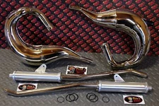 Vito's Performance FAT BASTARD pipes in frame 1987-2006 Yamaha Banshee CHROME
