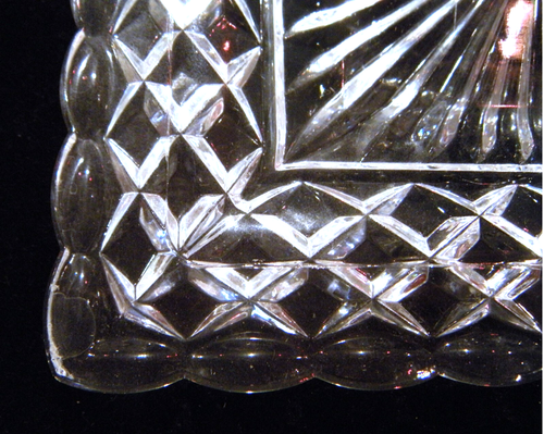 Fifth Avenue Crystal "Estate" Blown Glass 7 Inch Square Dessert Plate - Picture 5 of 8