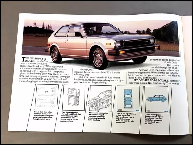 Honda Civic Hatchback Vintage Original Canada Car Folleto Catálogo civic 1980 Honda Civic Hatchback Vintage Original Canada Car Folleto Catálogo