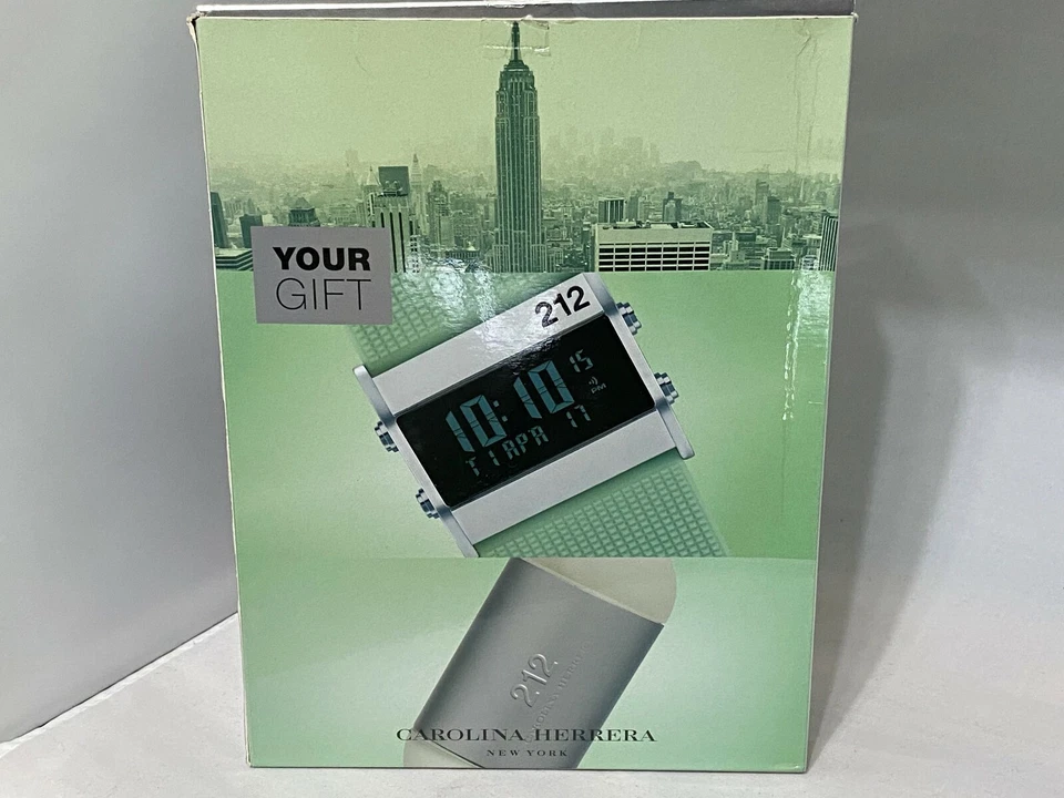 212 Carolina Herrera Set 2PCs Mujer, 2.0 + Reloj Digital, Set Vintage Foto 3 de 4