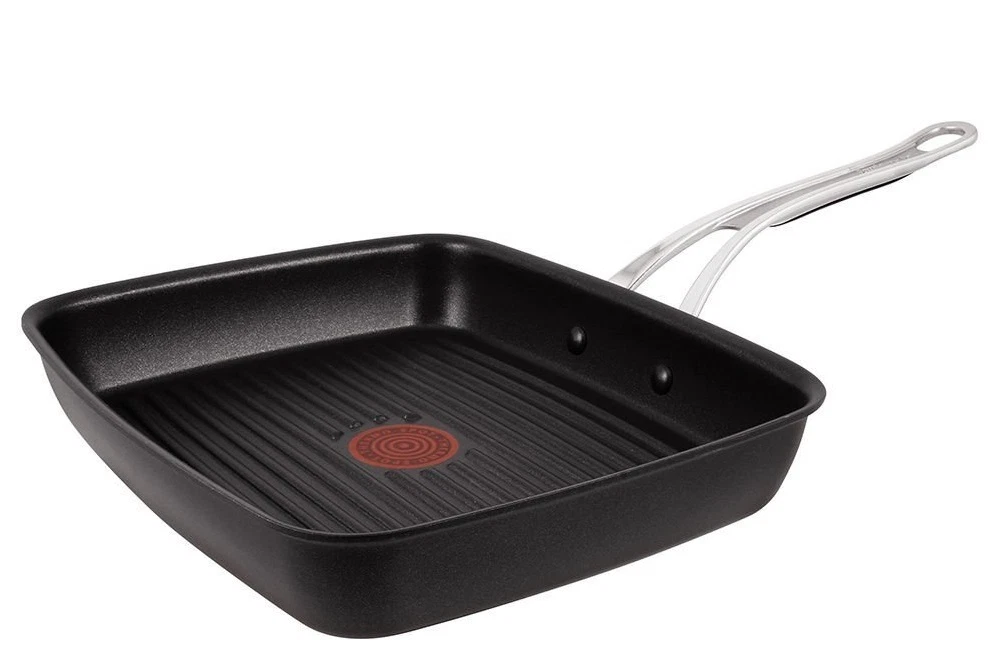 Tefal Jamie Oliver 23cm X 27cm Cast Aluminium Grill Pan with Thermospot