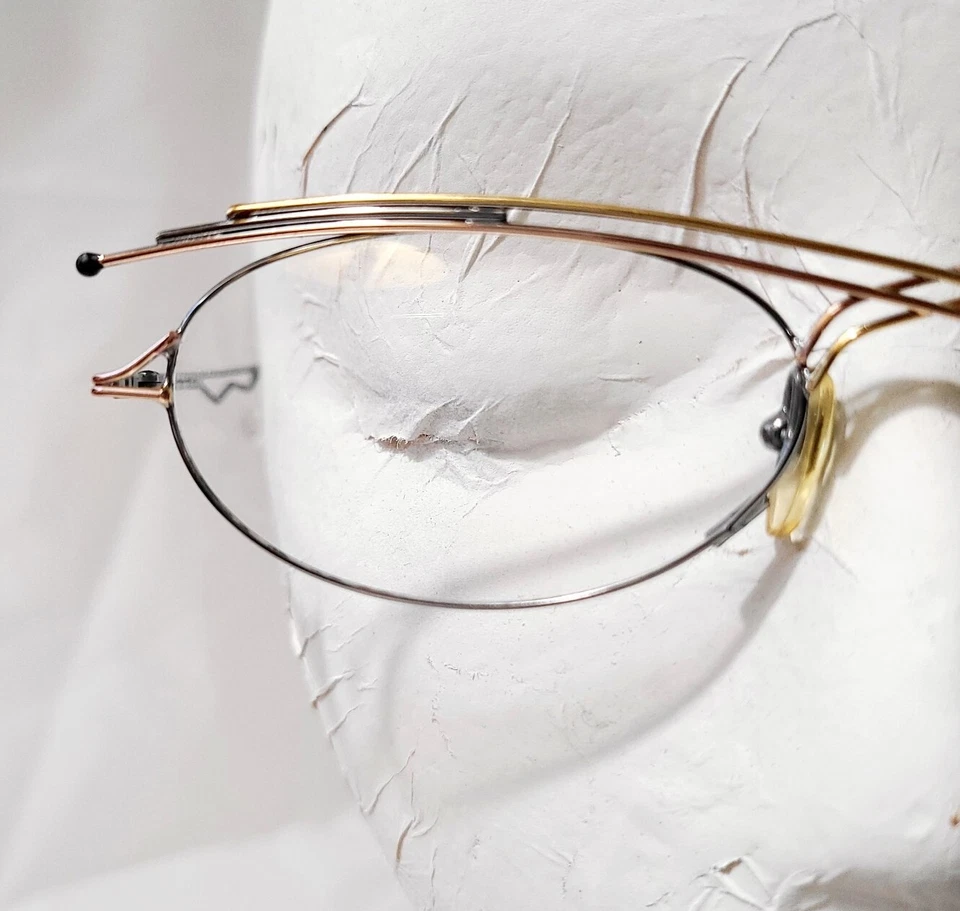 Antena tri metal Cassanova vintage años 80 sin existencias marcos de gafas únicos Italia Foto 3 de 4