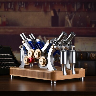 Stirling Engine M20-TZ-V4 Artisan Built - 500°C Delta 4-Piston Coaxial