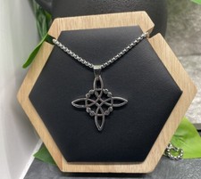 22 Silver-Tone Chain Necklace 1.5 Nordic Cross Pendant New Free Ship B3218