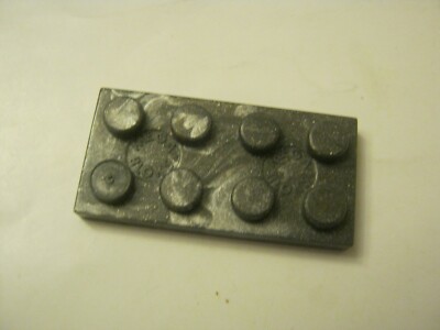 Mega Bloks Halo (1) Gray With Gold/Silver Speckles/Blotches 2x4 Plate.(021-3)