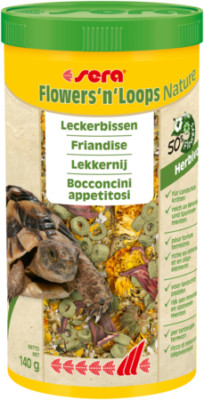 sera Flowers n Loops Nature 1000 ml für herbivore Reptilien Landschildkröten 