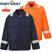 Portwest Hi Vis Bizweld Arbeitsjacke schwer entflammbar Schwei&szlig;schutz FR25