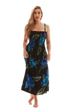 Just Love Floral Print Tube Sundress Swimwear Cover Up Summer Dress for Women