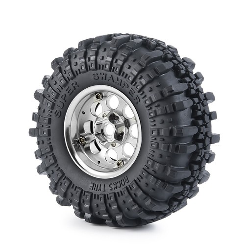 4x 1.9 RC Auto Räder Beadlock Felgen Reifen Set für 1/10 RC Axial SCX10 90046 TRX4 - Bild 122 von 144